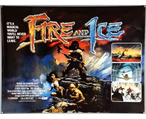 Fire And Ice (1983) British Quad film poster, directed by Ralph Bashki & Heavy Metal (R-1996) One sheet film poster, both rol