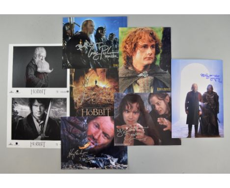 The Lord of the Rings / The Hobbit, eight signed promotional 10x8 photographs, Billy Boyd, Craig Parker, Bruce Hopkins, Harry