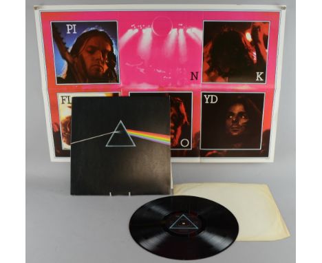Pink Floyd, Dark Side of the Moon Vinyl LP, Harvest, SHVL 804, Light blue Triangle, Made in Gt. Britain, SHVL 804 A-6 & SHVL 
