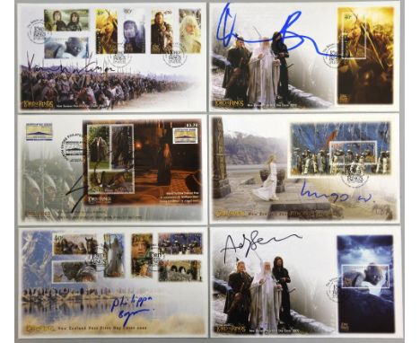 The Lord of the Rings, The Return of the King, six signed first day covers, each individually signed by Ian McKellen, Andy Se