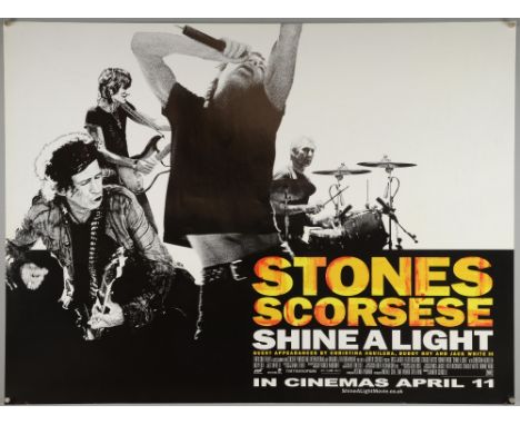 Shine A Light (2008) British Quad film poster, directed by Martin Scorsese, starring The Rolling Stones, Fortissimo Films, ro