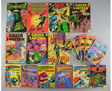Superman Pocketbook Number 1, 2, 3, 5, 6, 8, Marvel Comic Series Stan Lee Presents 5 copies, Batman Pocketbook Number 1,2,3,4