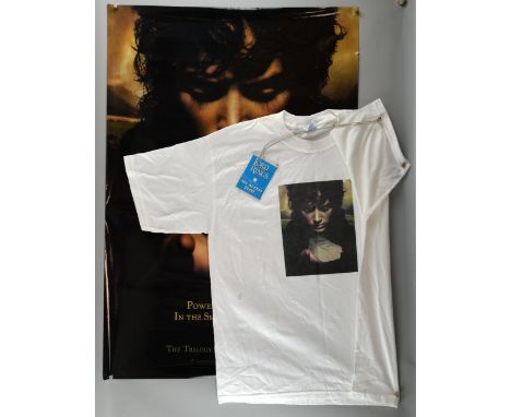 Lord of the Rings Official & later withdrawn Cannes film festival 2001 promo T-shirt (unworn), featuring Frodo holding revere