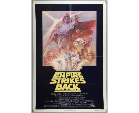 Star Wars The Empire Strikes Back (R-1981) One Sheet film poster, 20th Century Fox, folded, 27 x 41 inches