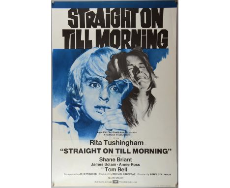 Two English One sheet film posters including Straight On Till Morning (1972), Anglo-EMI, Hammer, & Dulcima (1971), Anglo-Emi,