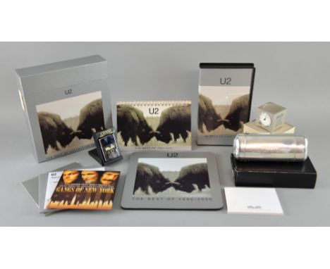 U2 The Best Of 1990 - 2000 Collection on 7 inch Vinyl with double CD, Ray-Ban sunglasses in special U2 case (unused), Cube we
