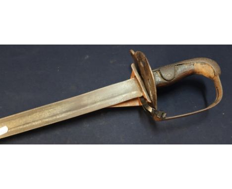 British 1796 patterned heavy cavalry sword with 35 inch blade, the guard with engraved regimental details (O D C H 1) 