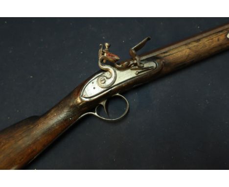 Early 19th C flintlock fouling piece by Dunderdale Mabson, with engraved makers details to the lock, 30 inch first stage octa