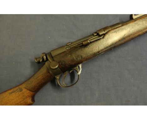BSA .303 Sporterised Rifle with fixed fore sights, folding leaf and ladder rear sights, with side mounting bracket, nitro pro
