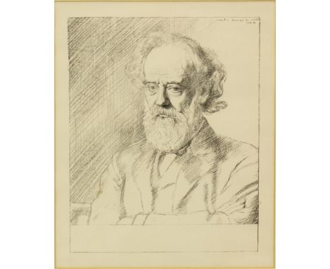 WILLIAM ROTHENSTEIN (BRITISH 1872 - 1945),
ALPHONSE LE GROS
lithograph
26cm x 20cm 
Mounted, framed and under glass
Label ver