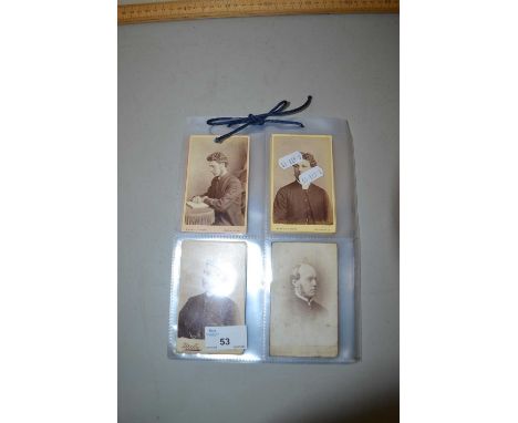 A group of various vintage photographs, CDV cards etc