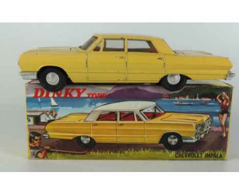 Hong Kong Dinky 57-003 Chevrolet Impala, boxed Number plated, light paint loss, box slight bruise inner flap missing AND Hong