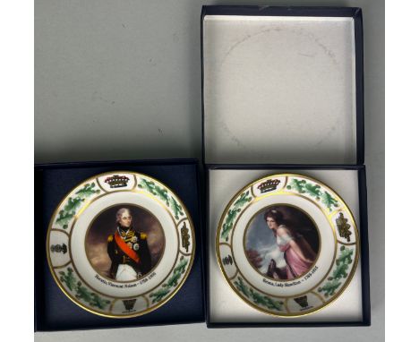 TWO ROYAL WORCESTER DISHES FROM THE 'REMEMBER NELSON COLLECTION' (2), Depicting Admiral Lord Nelson and Lady Hamilton. 