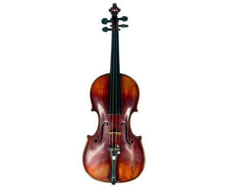 A GERMAN VIOLIN BY NEUNER AND HORNSTEINER, MITTENWALD CIRCA 1870,Unlabelled. Length of back: 354mm Body stop: 193mm Table rep