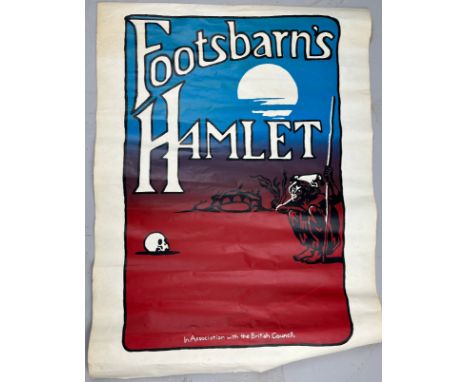 A VINTAGE FOOTSBARN THEATRE 'HAMLET' PRODUCTION POSTER,Overall good condition. 