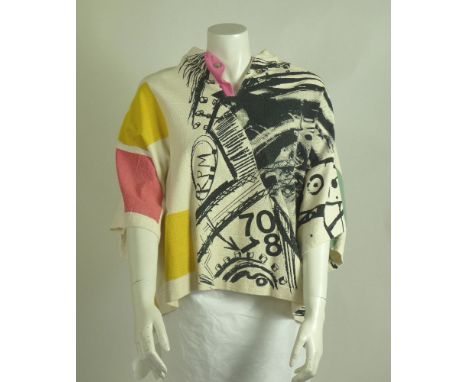 A Fred Spurr linen print jacket and top,designed by The Designers' Guild in 1978, anda Lanvin blouse,together with a Louis Fé