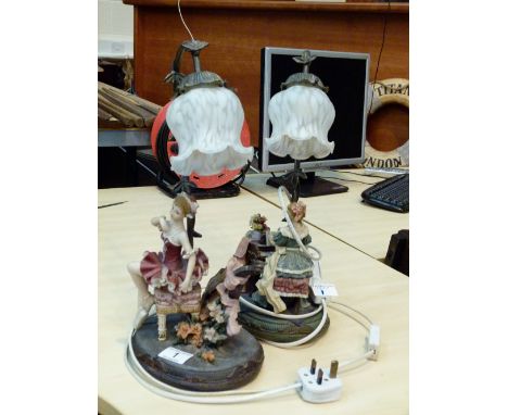 Two ceramic figural based table lights