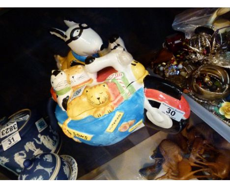 Moggie & Sons novelty ceramic biscuit barrel
