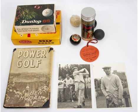 Hogan, Ben. Power Golf, London: Nicholas Kaye, 1949, third impression, signed (autograph) by the author to frontispiece portr