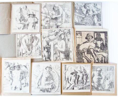 Harold Dearden (1888-1962), ten greetings cards, handwritten text to cover of each, 'Greetings from Mr & Mrs H. Dearden', eac