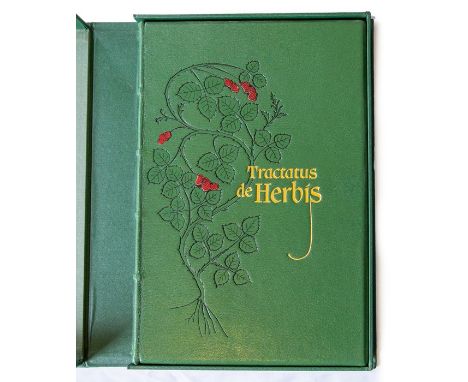 Folio Society. Tractatus de Herbis, limited edition numbered 162 of 1000, facsimile edition reproduced from the manuscript Eg