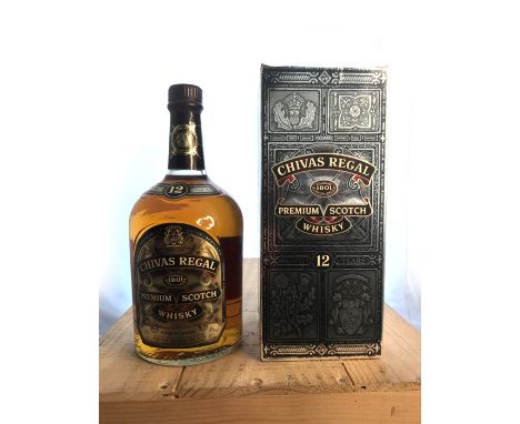 Three bottles of Whiskey to include Chivas Regal Premium Scotch Whisky 12 years old Whiskeys 40% 70cl, 10 years old Glenmorna