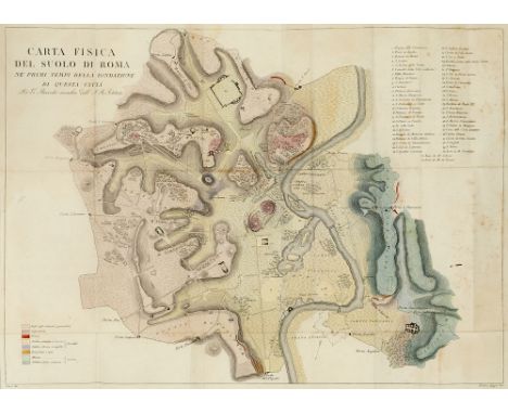 Geologie - - Giambattista Brocchi. Dello stato fisico del suolo di Roma, memoria per servire d'illustrazione alla carta geogn