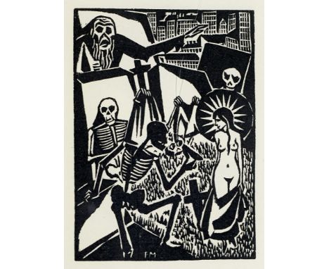 Frans Masereel. Die Idee. 83 Holzschnitte. Mit einer Einführung von Hermann Hesse. München, K. Wolff, 1924. 3 Bll., 83 Taf., 