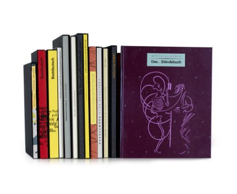 Sammlung Künstlerbücher - Spätdruck - - Matthias Gubig. Sammlung von 16 Künstlerbüchern von M. Gubig mit OGraphiken. Teils mi