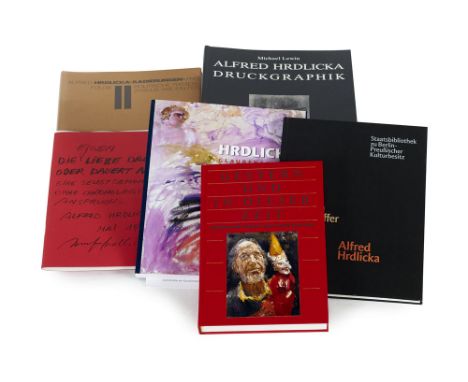 Sammlung Künstlerbücher - - Alfred Hrdlicka. Sammlung von 11 sign. Werkverzeichnissen, illustr. Büchern und Ausstellungskatal