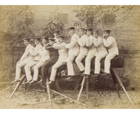 Militaria - - Sammlung von 11 großformatigen OPhotographien aus dem Besitz des spät. Majors Edmund Wagner (1905 in der Schutz