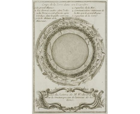 Geologie - Mineralogie - - John Woodward. Geographie physique, ou essay sur l'histoire naturelle de la terre, traduit de l'An