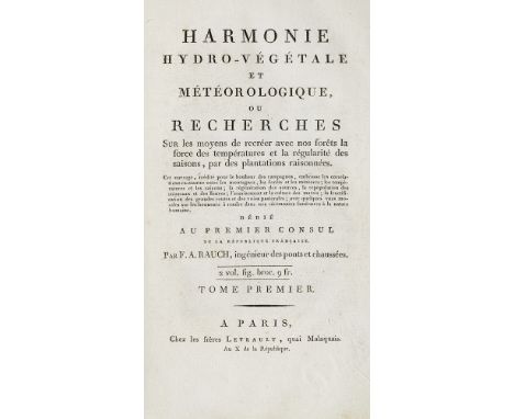 Meterologie - Ökologie - - François Antoine Rauch Rauch. Harmonie hydro-végétale et météorologique: ou recherches sur les moy