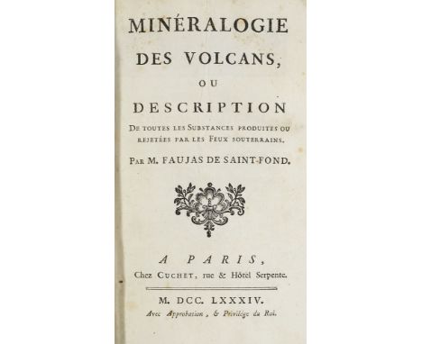 Geologie - Mineralogie - - Barthélémy Faujas de Saint-Fond. Minéralogie des volcans, ou Description de toutes les Substances 