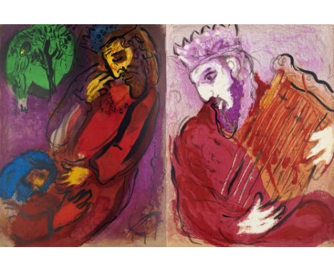 Marc Chagall. Illustrations for the Bible. Text by J. Wahl. With an appreciation by Meyer Schapiro. Mit farbig lithographiert