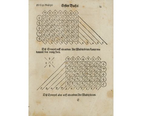 Mathematik - - Johann Rudolf von Graffenried. Arithmeticae Logisticae. Popularis Libri IIII. In welscher der Algorithmus in g