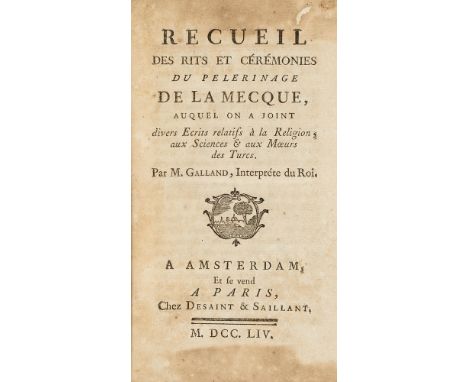 Türkei - Arabien - - Recueil des rits et ceremonies du pelerinage de la Mecque, auquel on a joint divers ecrits relatifs a la