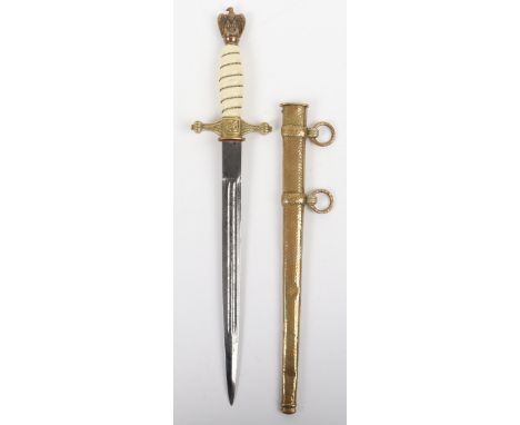 Third Reich Period Imperial German Naval Conversion Dagger by Alcoso Solingen, being a fine example probably carried by a nav