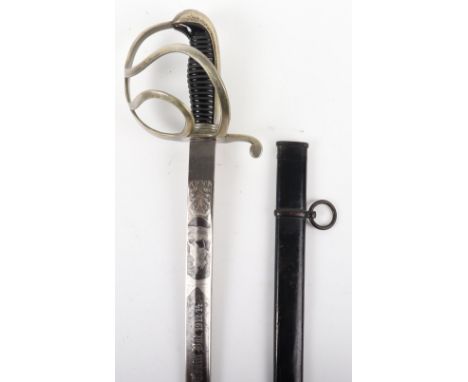 Imperial German Train Battalion Officers Sword, fine example of the pattern sword carried by Train battalion and Supply offic