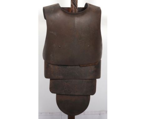 WW1 German Body Armour (Sappenpanzer), very good untoched exampled of a first type body armour which retains much of the orig