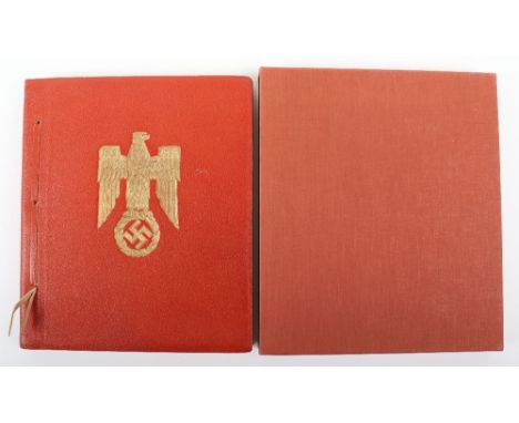 Rare Third Reich Presentation Book Produced to Commemorate Benito Mussolini’s State Visit to Munich on 25th September 1937, t