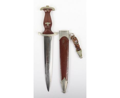 Third Reich SA Dress Dagger by Gebruder Heller Schmalkalden, superb untouched example of a SA dress dagger with good deep che