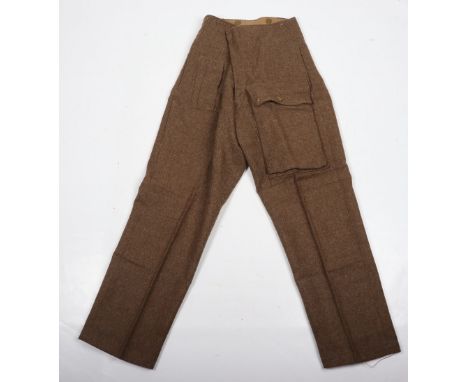 Rare 1945 Dated Special Pattern Battle Dress Trousers Issued to the British Paratroopers, the trousers which are complete wit