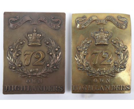 Scottish Victorian 72nd (Duke of Albany’s Own) Highlanders Other Ranks Shoulder Belt Plate, rectangular other ranks pattern s