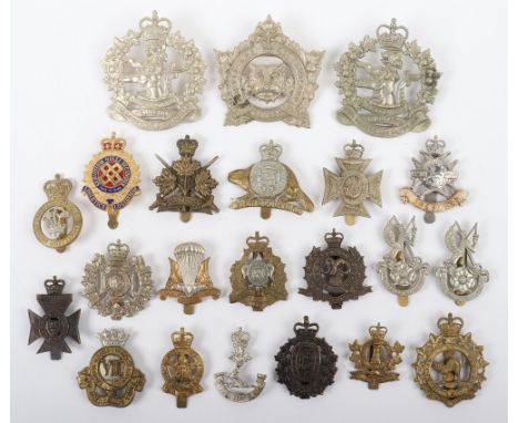 Quantity of Canadian Post 1953 Cap Badges, including Princess Patricias Canadian Light Infantry, The Regiment De Hull, Royal 