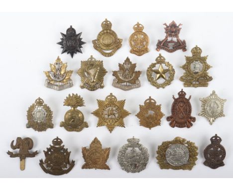 21x Canadian Infantry Regiment Cap Badges, including Royal Hamilton Light Infantry, The Lake Superior Regiment, Sherbrooke Fu