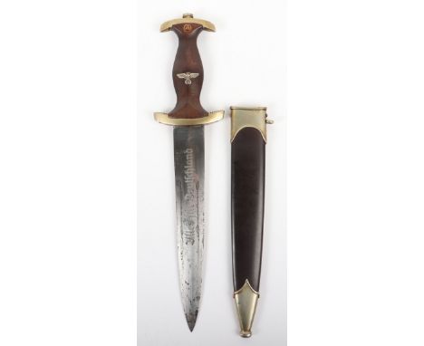 Third Reich SA Dress Dagger by Tiger Solingen, good untouched example of a SA dress dagger with original dark brown grip havi