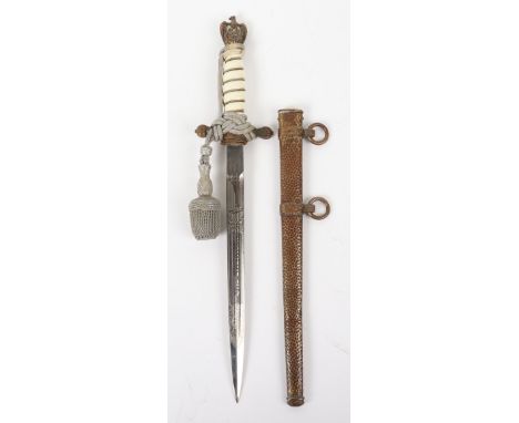 Rare Personalised WW2 German Kriegsmarine Officers Dress Dagger, superb untouched example German naval officers dress dagger 