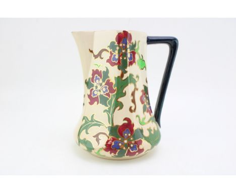 Wileman &amp; Co The Foley Faience jug, floral design, 18.5cm tall.  In good condition with no obvious damage or restoration.