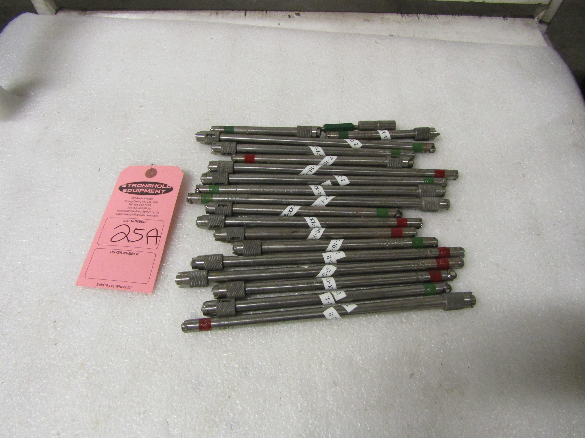Lot of precision standards calibration rods